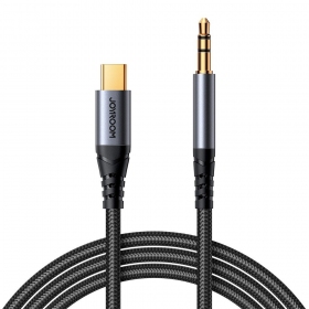 Audio cabo Joyroom SY-A07 USB-C to 3,5mm 1.2m preto