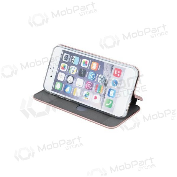 Capa para Apple iPhone 12 / 12 Pro - Book Elegance (rosa / dourado)