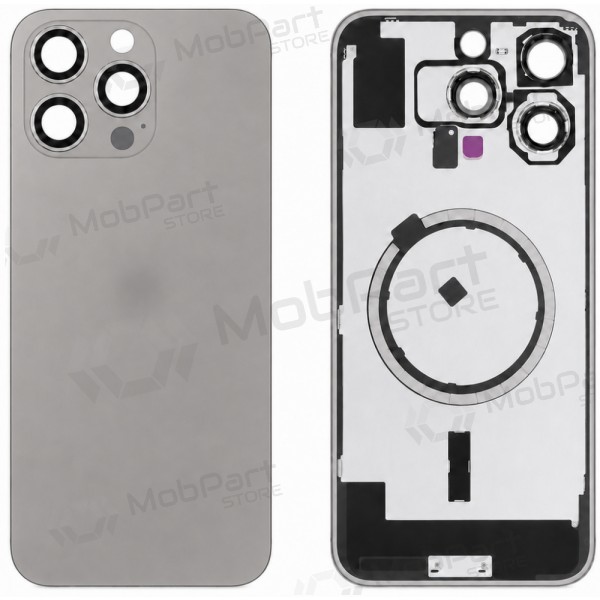 Capa traseira para Apple iPhone 16 Pro Max (cinzento) (Premium)