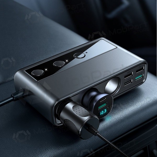 Carregador automobilinis Joyroom 9in1 154W 3x12V, PD USB Type-C, QC3.0 USB-A, 4xUSB-A JR-CL06