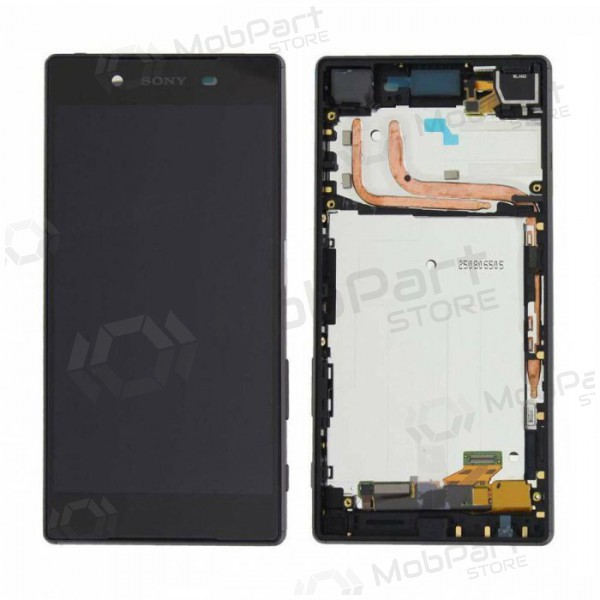 Sony E6603 / E6653 Xperia Z5 ecrã (preto) (com moldura) (usado grade A, original)