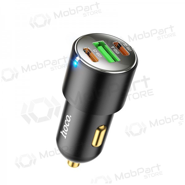 Carregador de telefone para carro Hoco NZ6 45 W PD 2x USB-C + USB-A preto