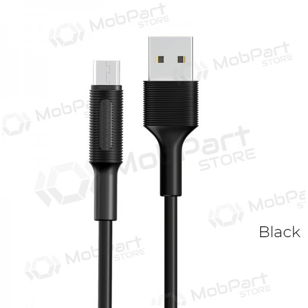 USB cabo Borofone BX1 microUSB 1.0m (preto)