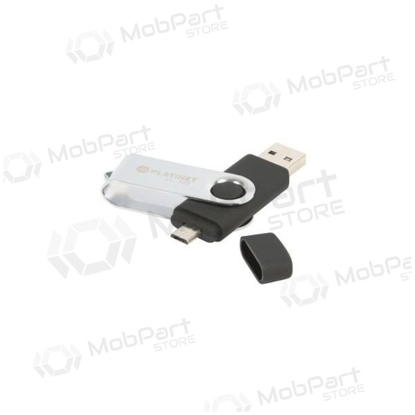 Pendrive Platinet 16GB OTG USB 2.0 + microUSB (preto)