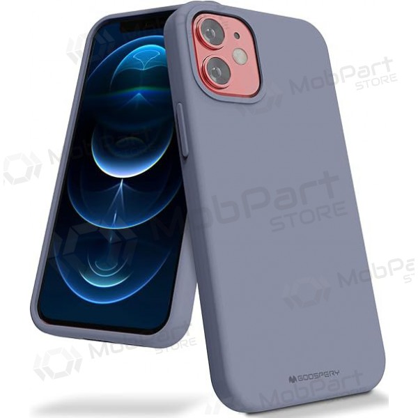 Capa para Apple iPhone 12 Pro Max Mercury - Silicone Case (cinzento lavanda)