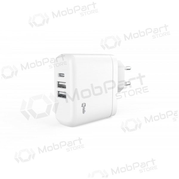 Carregador BeHello USB-C 45W PD + 2 USB (branco)
