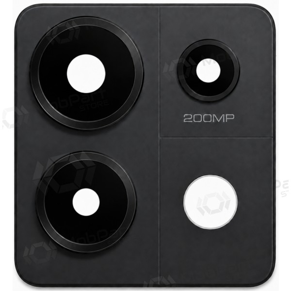 Vidro da câmera com moldura para Xiaomi Redmi Note 13 Pro 5G (preto)