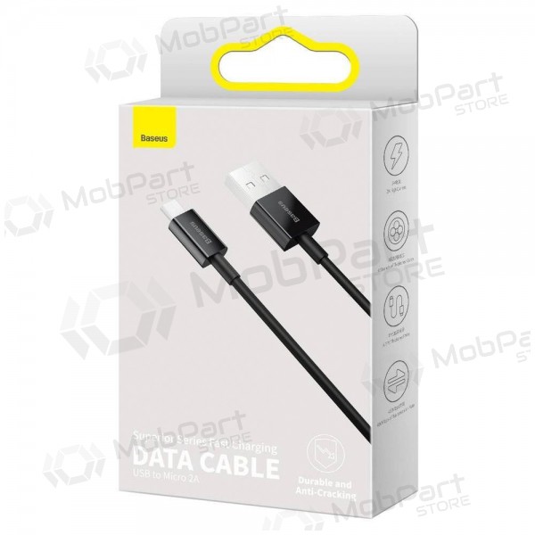 Cabo USB Baseus Superior microUSB 2A 2.0m (preto) CAMYS-A01
