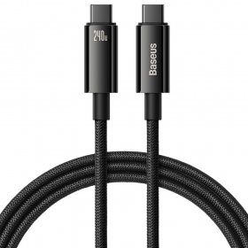 Cabo USB-C Baseus Tungsten CAWJ040001 USB-C para USB-C 1 m 240 W preto