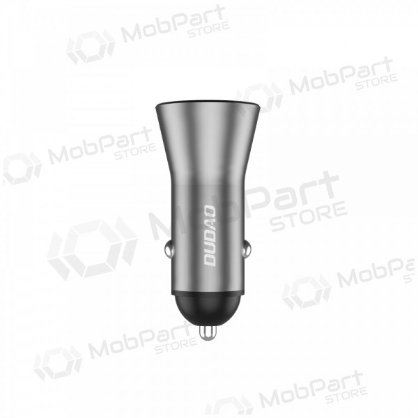 Carregador de telefone para carro Dudao R4Max 55 W USB-C + USB-A cinzento