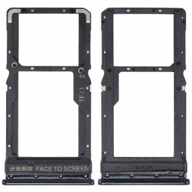 Suporte de cartão SIM Xiaomi Poco X3, X3 NFC, X3 Pro (preto) (original)