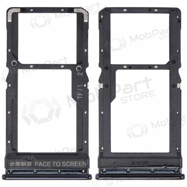 Suporte de cartão SIM Xiaomi Poco X3, X3 NFC, X3 Pro (preto) (original)