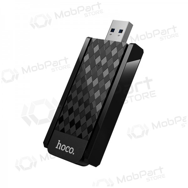 Adaptador USB Wi-Fi Hoco HI34 USB 3.0 Wi-Fi 6 preto