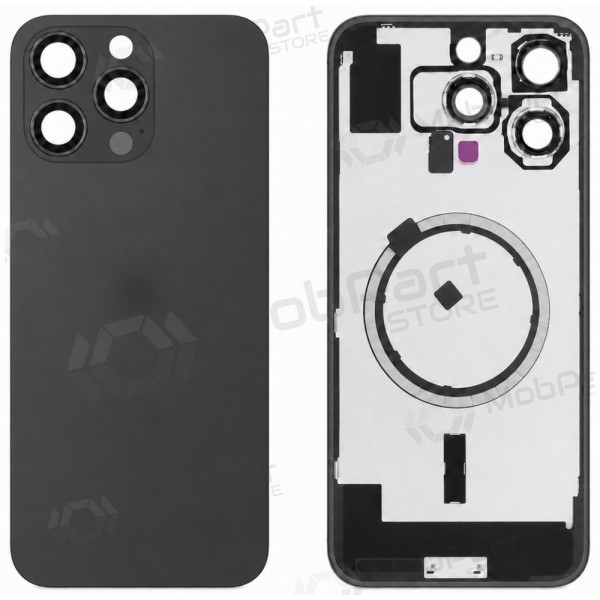 Capa traseira para Apple iPhone 16 Pro Max (preto) (Premium)
