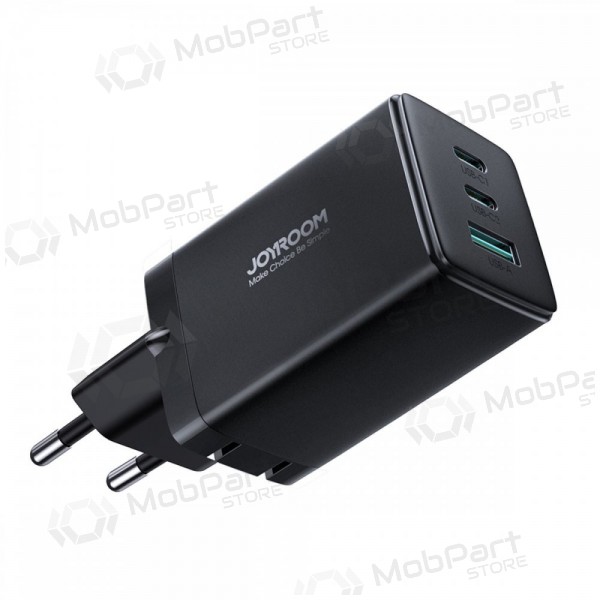 Carregador buitinis Joyroom GaN JR-TCG01 2xUSB-C/USB-A 65W + USB-C cable 1.2m preto