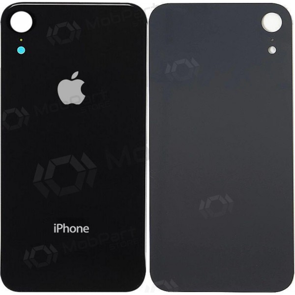 Apple iPhone XR tampa traseira da bateria (preto) (bigger hole for camera)