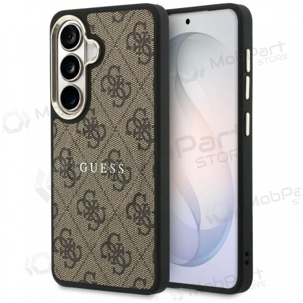 Capa Samsung Galaxy S26 - Guess PU Leather 4G Gold Frame Magnetic (castanho)
