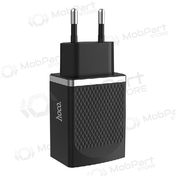 Carregador HOCO C42A Vast power QC3.0 USB 18W (3.6V-6.5V/3A, 6.6V-9V/2A, 9.1V-12V/1.5A) (preto)
