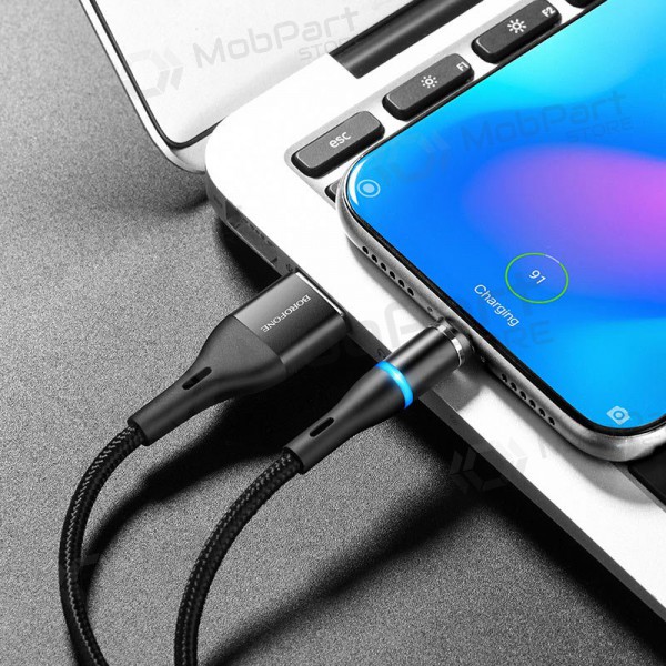 USB cabo Borofone BU16 Skill Magnetic Type-C 1.0m (preto)