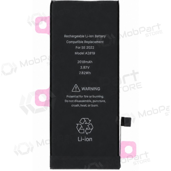 Akumuliatorius ORG para iPhone SE 2022 2018mAh su lipduku
