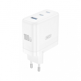 Carregador de telefone XO CE35 100 W 2x USB-C + USB-A branco