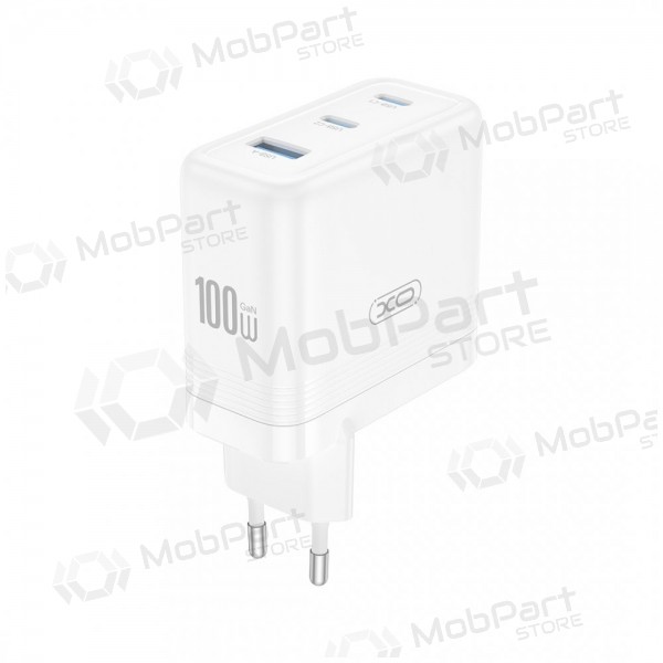 Carregador de telefone XO CE35 100 W 2x USB-C + USB-A branco