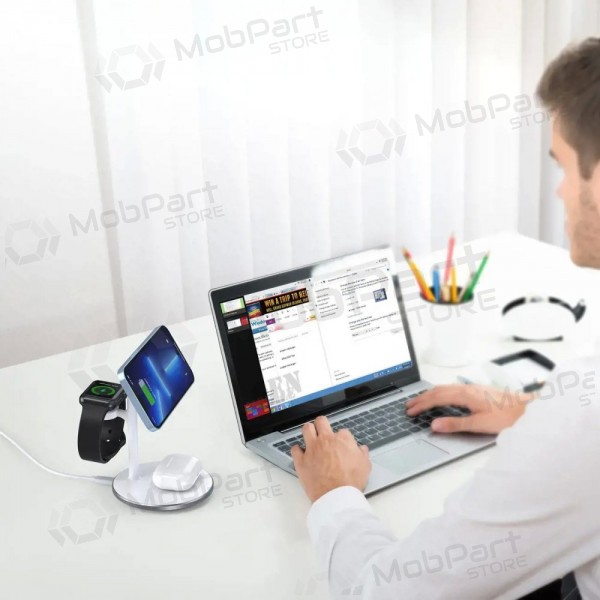 Carregador sem fio 3 em 1 Choetech T585-F 15 W branco