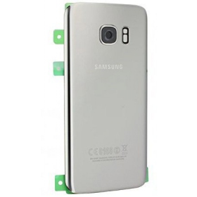 Samsung G930F Galaxy S7 tampa traseira da bateria (prata) (usado grade B, original)