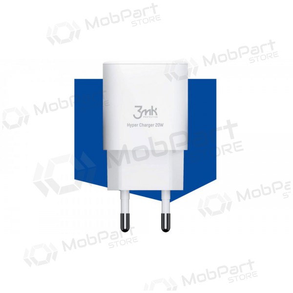 Carregador 3MK HyperCharger 20W 1xUSB-C + 1xUSB-A PD/QC