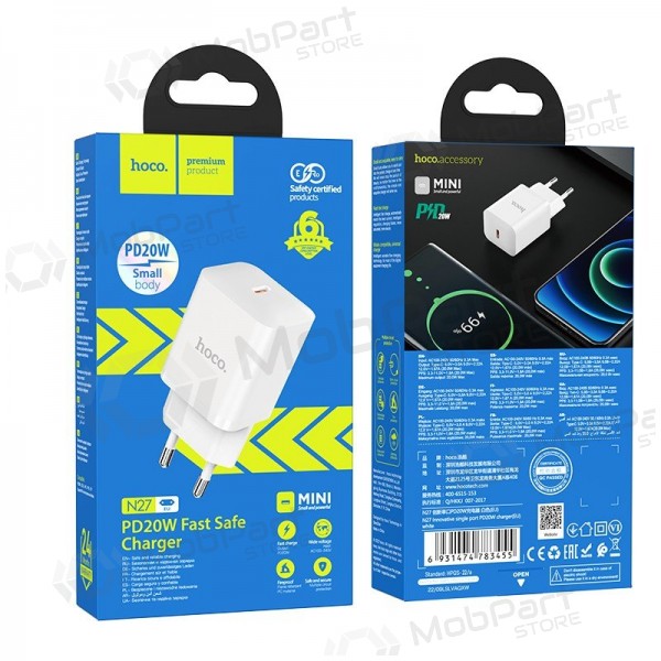 Carregador buitinis Hoco N27 Innovative PD20W branco