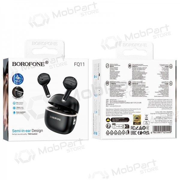 Sem fios ausinės Borofone FQ11 juodos
