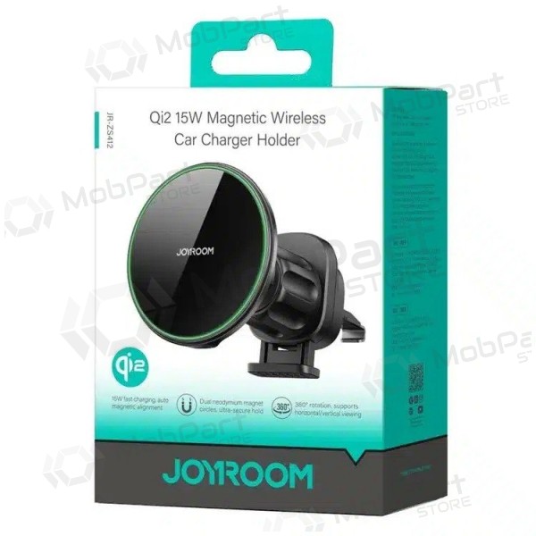 Suporte para telefone de carro Joyroom JR-ZS412 com carregamento sem fio para grelhas de ventilação MagSafe Qi2 15 W