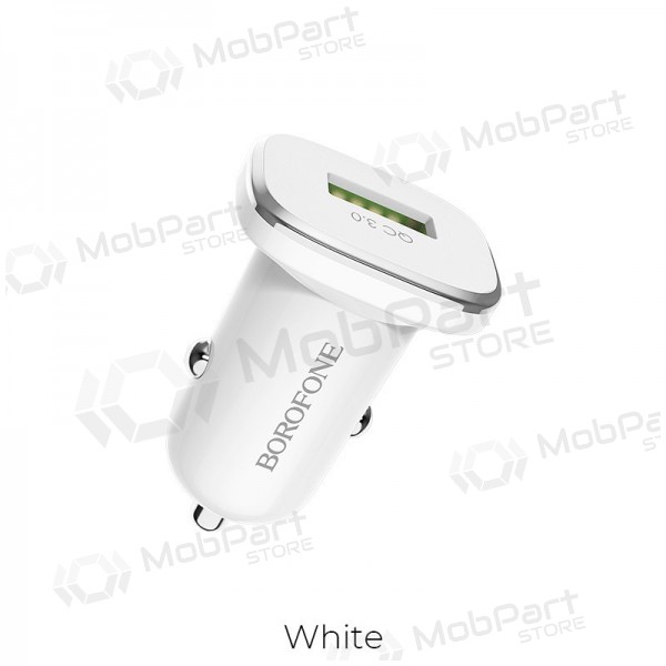 Carregador automobilinis Borofone BZ12A Quick Charge 3.0 (3.0A) (branco)