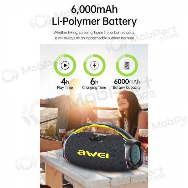 Bluetooth alto-falante portátil Awei KA16 60W preto
