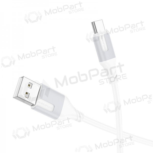 Cabo USB-C Borofone BX101 USB-A para USB-C 1 m branco