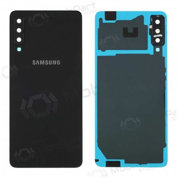 Samsung A750 Galaxy A7 (2018) tampa traseira da bateria (preto) (usado grade A, original)