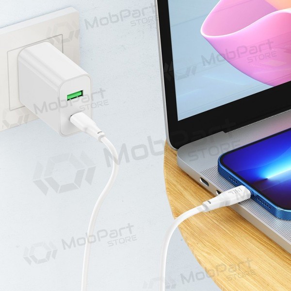 Cabo Lightning Hoco X93 USB-C para Lightning 2 m PD 20 W branco