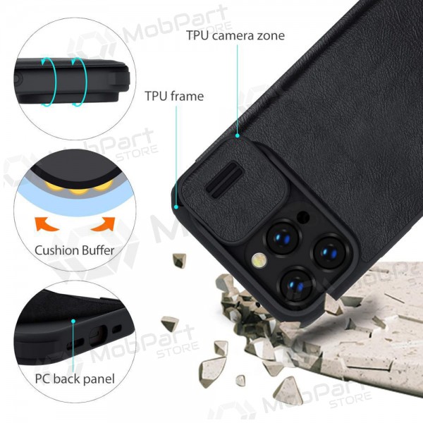 Capa para Apple iPhone 14 - Nillkin Leather (preta)