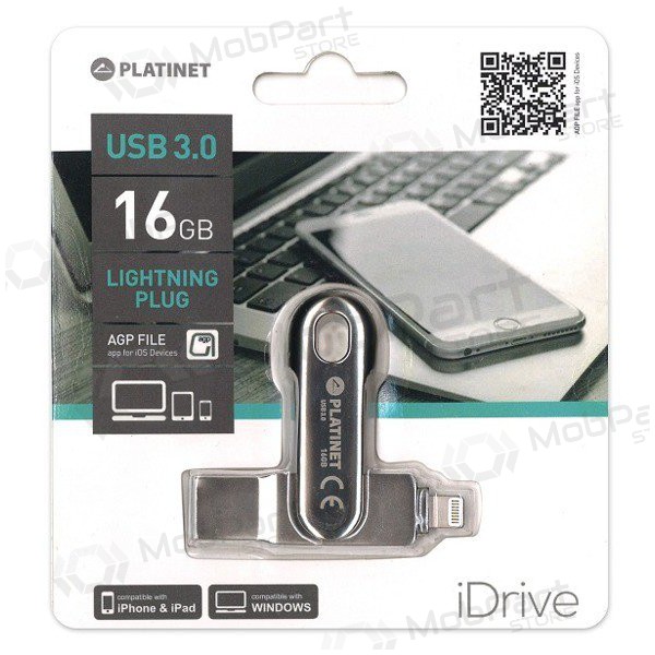 Pendrive Platinet 16GB Lightning + USB 3.0