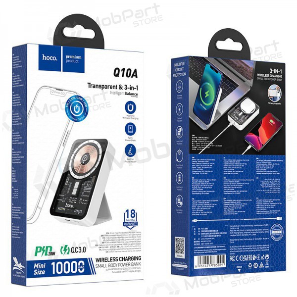 Bateria externa Power Bank Hoco Q10A Magnetic PD20W 10000mAh