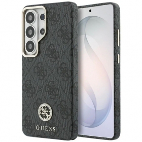 Capa Samsung Galaxy S26 Ultra - Guess PU Leather 4G Strass Logo Gold Frame Magnetic (rosa)