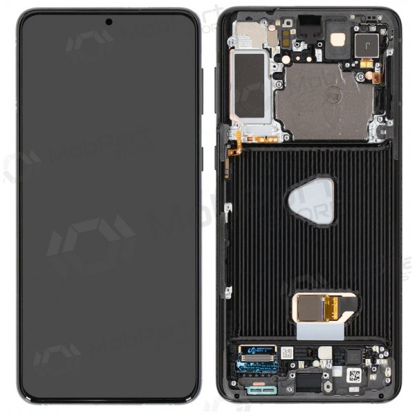 Ecrã Samsung Galaxy S21+ (preto) (com moldura) (OLED)