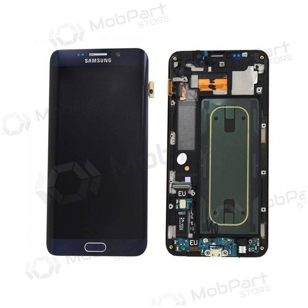 Samsung G925F Galaxy S6 Edge ecrã (preto) (com moldura) (usado grade B, original)