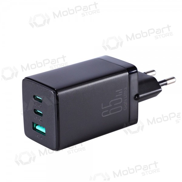 Carregador buitinis Joyroom GaN JR-TCG01 2xUSB-C/USB-A 65W + USB-C cable 1.2m preto