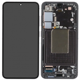 Tela Samsung Galaxy S24 (preta) (com moldura) (original)