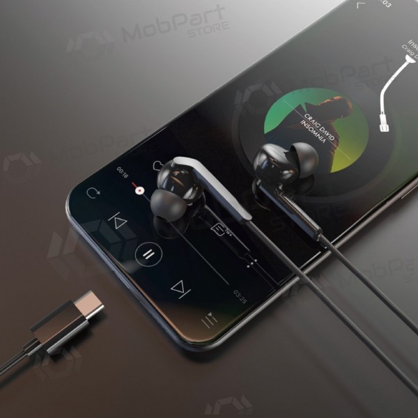 Fones de ouvido USB-C Dudao X3C+ pretos