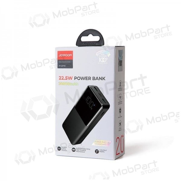 Bateria externa Power Bank Joyroom JR-QP192 22.5W 20000mAh preto