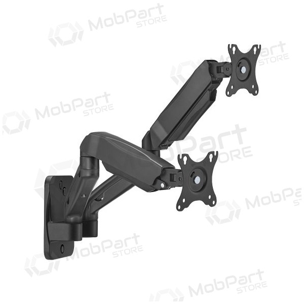 Dviejų 17”-32” monitorių spyruoklinis sieninis laikiklis, preto