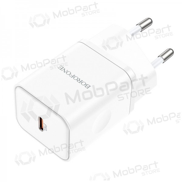 Carregador buitinis Borofone BN6 Type-C PD+QC3.0 20W, branco