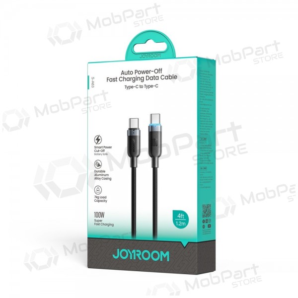 Cabo USB-C Joyroom S-A63 USB-C para USB-C 1.2 m 100 W preto